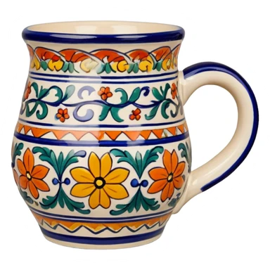 Talavera clay mug sticker