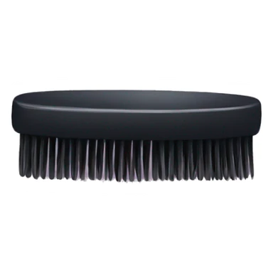 Black hairbrush sticker