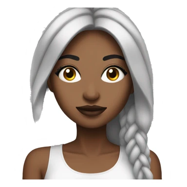 City girl with long eyelash and long nails sticker