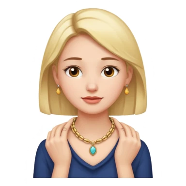 girl with hands on her neck sticker