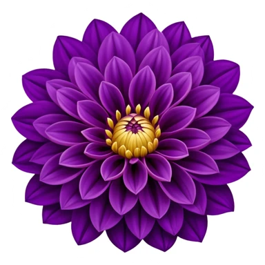Purple dahlia flower sticker