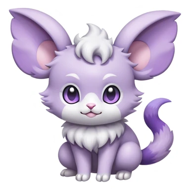 Minccino-Espurr-creature-hybrid sticker