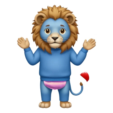 lion wearing  jumper sticker
