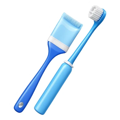 toothpaste and toothbrush sticker