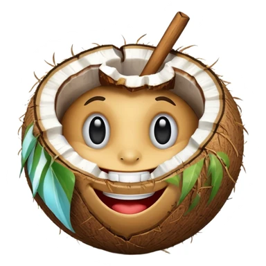 Coconut smiling  sticker