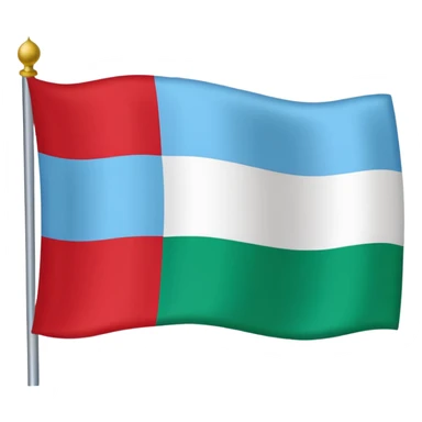 Dagistan flag red down mid light blue and green above sticker