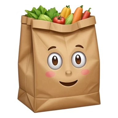 a bag of groceries, no picture on the bag sticker