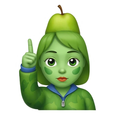 Eine Birne die Mittelfinger zeigt  sticker