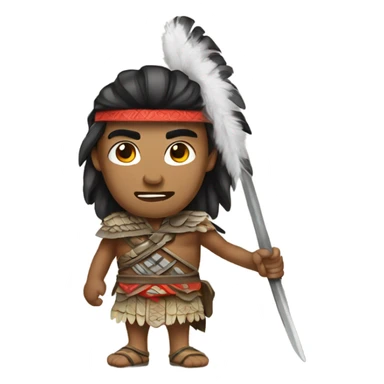 Māori warrior sticker