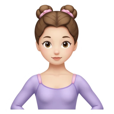 ballet bun girl sticker
