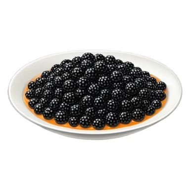 Portion of black caviar  sticker