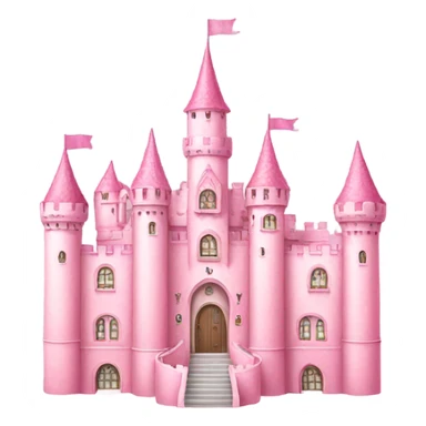 Elegant pink pastel CASTLE sticker