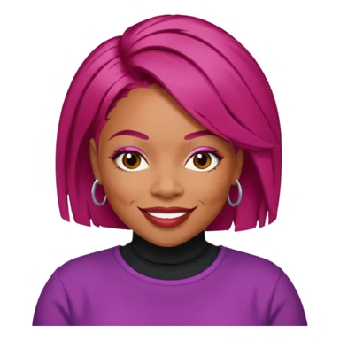 Tionne T-Boz Watkins with short magenta red hair sticker