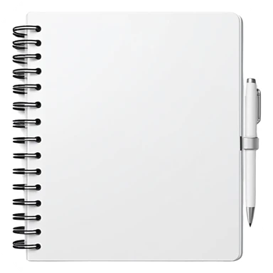 A flat-style illustration of a spiral-bound school planner or notebook with a clean cover and subtle page lines, symbolizing K–12 teaching. Minimal, cartoon style, white background, iOS emoji aesthetic. sticker