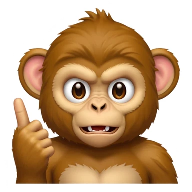 Monkey showing middle finger sticker