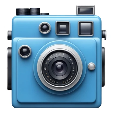 old-school blue camera sticker