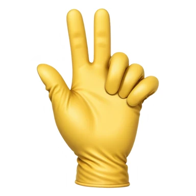 Transparent hand in glove  pointing gesture sticker