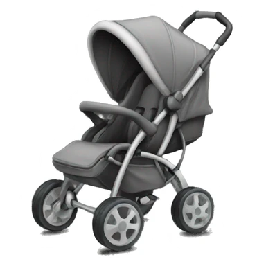 Black and grey Stroller sticker