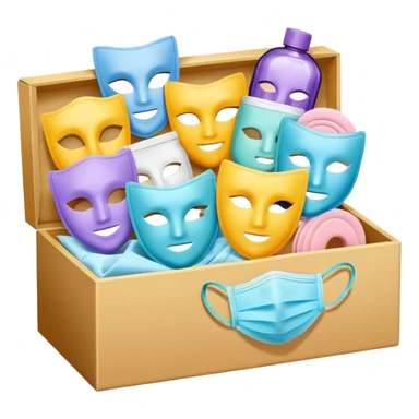 a beauty box of skincare mask packs sticker