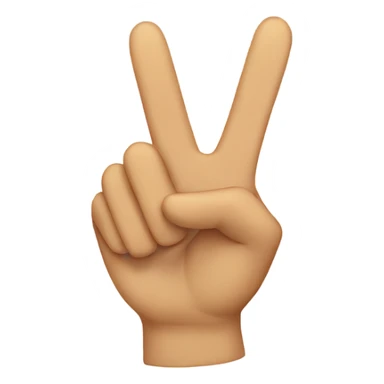 hand making peace sign with thumb out sticker