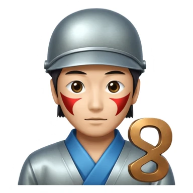 Generate a image combining a japanese guy and the letter "S", make it with correlating the lol's elos, starting from the Iron elo sticker