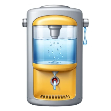 water cooler with water drops sticker
