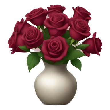 Burgundy roses in vase sticker