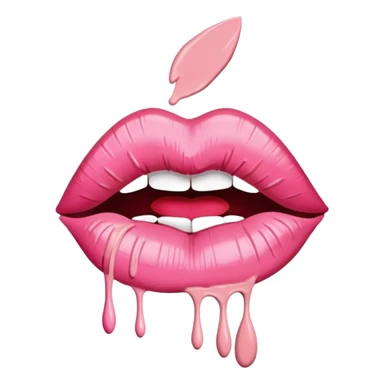 lipstick print from a kiss in soft pink, pastel light sticker