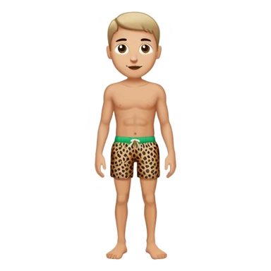 white guy with lepord shorts and skinny bones sticker