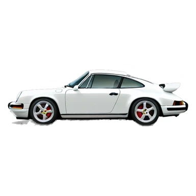 Mordern day whitw porsche 911 sticker
