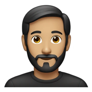 Steve Jobs young with black beard and black sweatshirt sticker