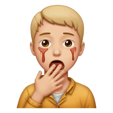 Person choking themselves  sticker