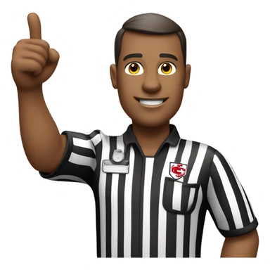 A football referee who roots for the Chiefs sticker