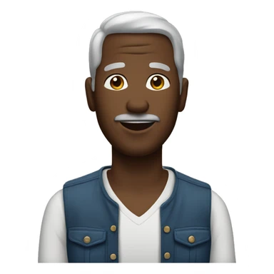 gere um emoji de homem negro com tranças  sticker