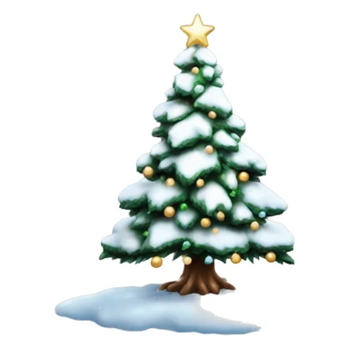 aesthetic christmas tree with snow sticker
