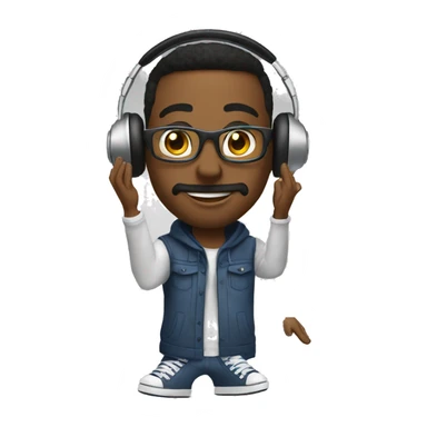 a DJ asking for dance requests  sticker