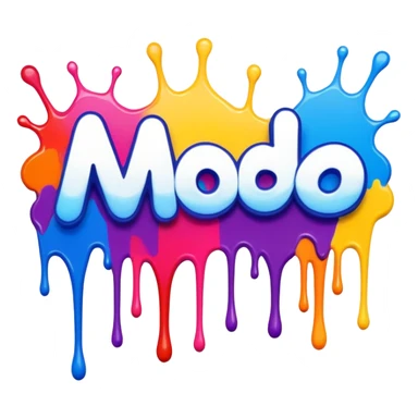 Graffiti the word mod with drippy paint  sticker