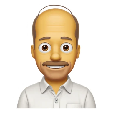 Homer Simpson with brown thinning hair emoji sticker