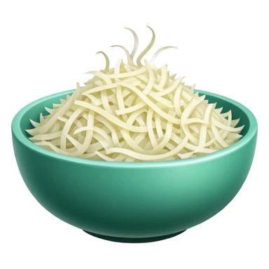 grated onion object icon, small bowl of grated onion, 3D cartoon, mobile game icon style, clean background, no text, no watermark
 sticker