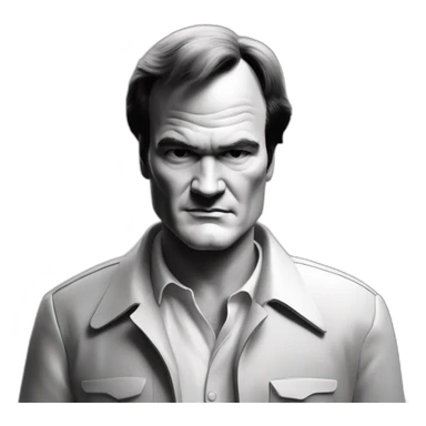 Quentin Tarantino bw sticker