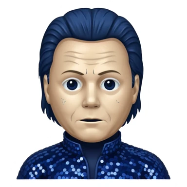 Michael Myers with dark blue sequin outfit  sticker