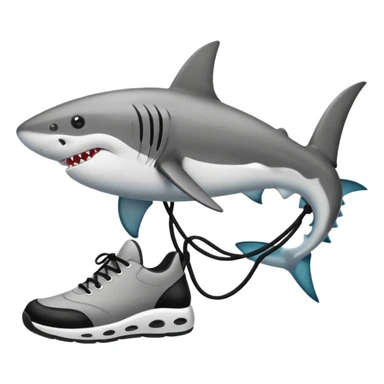 Tiburón con zapatos sticker