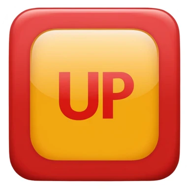 a red square with the words ur pist in the middle of the square sticker