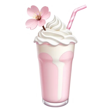 Cute Pastel pink and white Cherry Blossom Sakura Milkshake sticker
