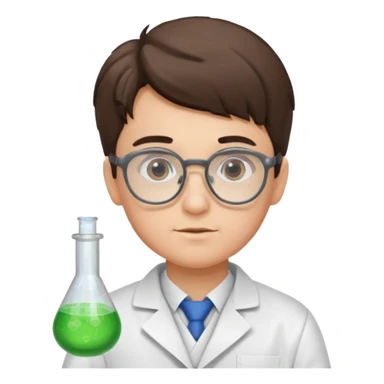 scientist boy sticker
