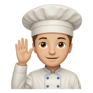 Chef saluting with one tear drop coming down his eye sticker