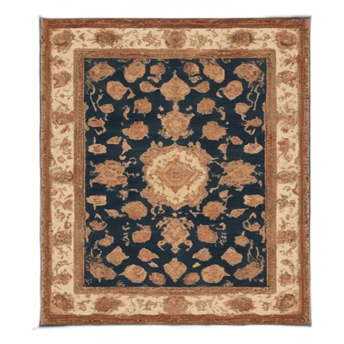 3/4 view oriental rug with tassels sticker