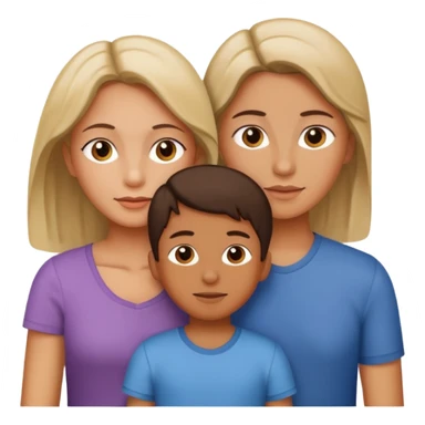 Mamá y dos hijos niño y niña  sticker