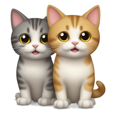Dos gatitos abrazados sticker
