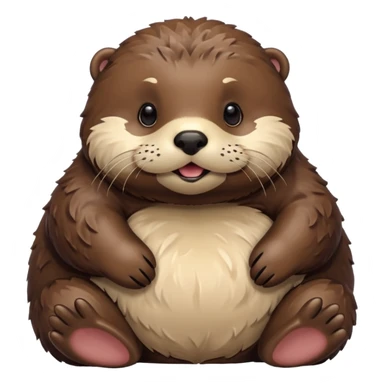 fat sea otter sticker